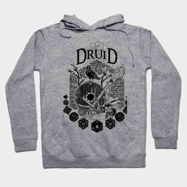 RPG Class Series: Druid - Black Version Hoodie by Milmino